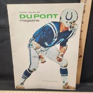 Dupont Magazine Nov/Dec 1969 Complete Poster Salute To The NFL's 50th Season